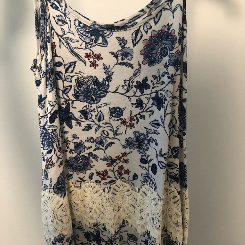 Floral tank size S